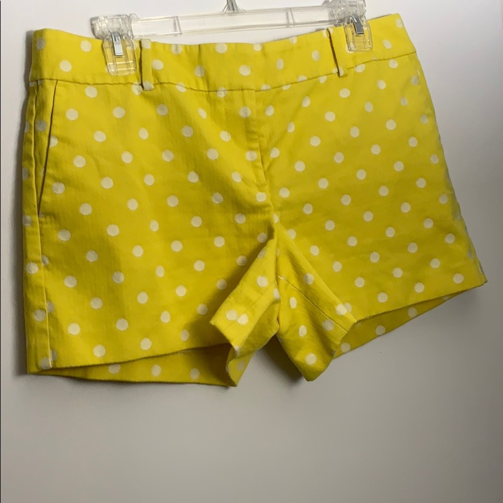 Yellow polka dot Ann Taylor shorts